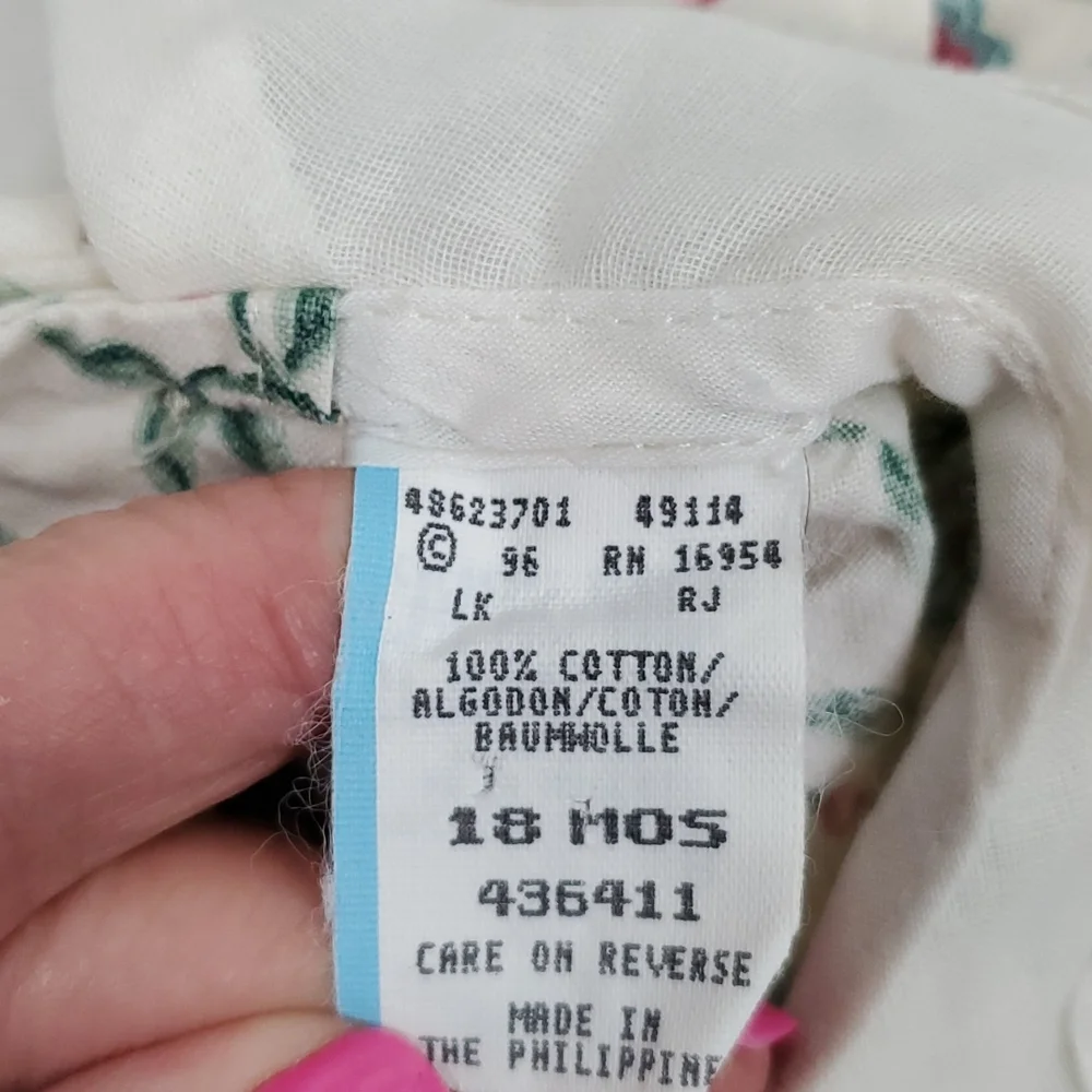 Vintage girl one piece bodysuit cotton girl size 18